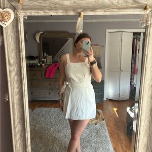 White Skort Romper